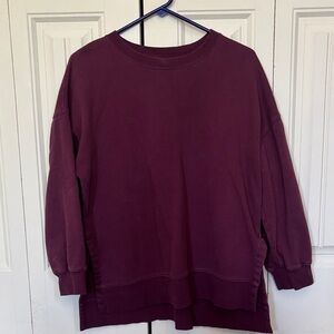 Old Navy Women's Deep Burgundy Crew Neck Sweater